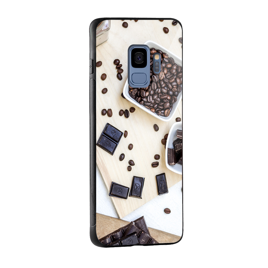 Coffee Beans and Chocolate Glass Back Case for Galaxy S9