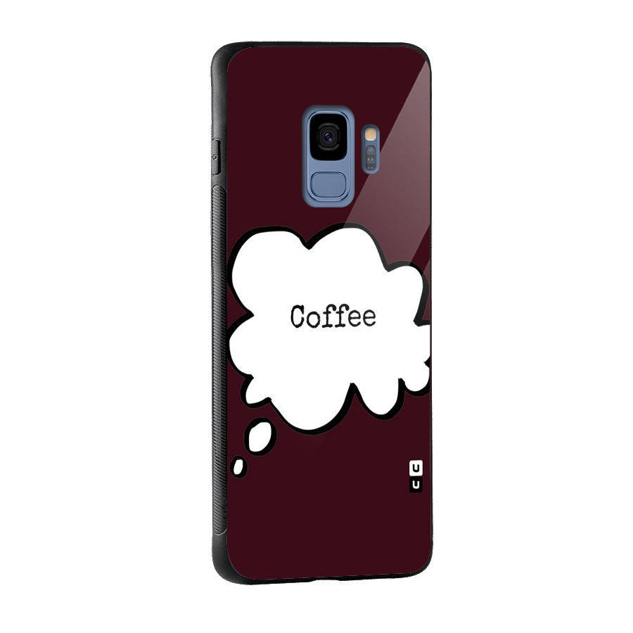 Coffee Bubble Glass Back Case for Galaxy S9