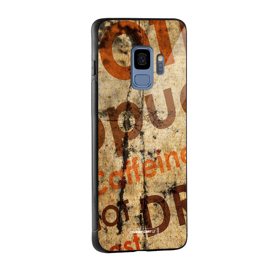 Coffee Caffeine Glass Back Case for Galaxy S9