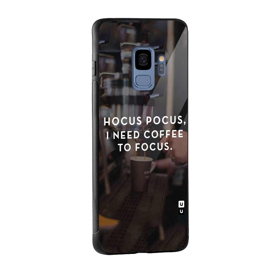 Coffee Focus Glass Back Case for Galaxy S9