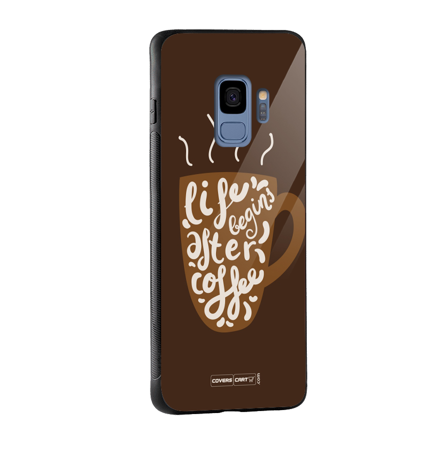 Coffee Mug Glass Back Case for Galaxy S9