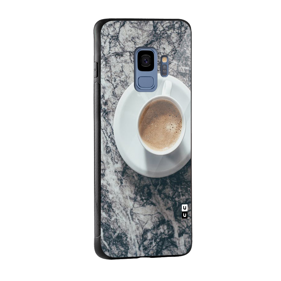 Coffee On Marble Glass Back Case for Galaxy S9