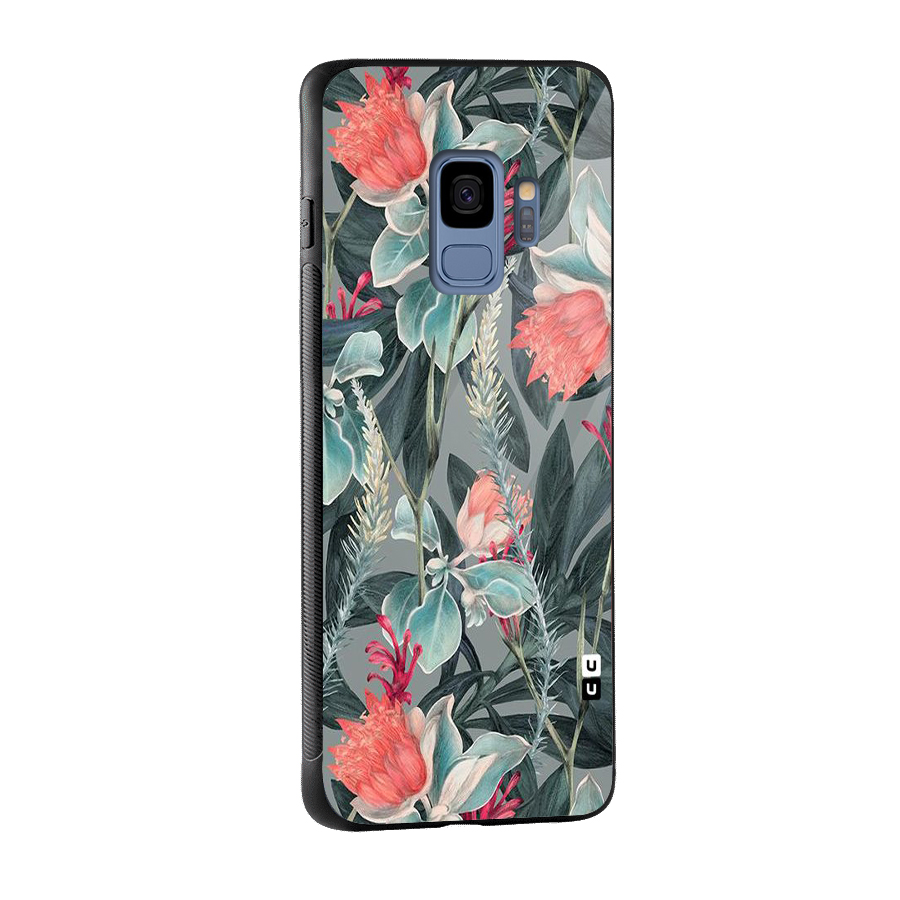 Colored Petals Glass Back Case for Galaxy S9