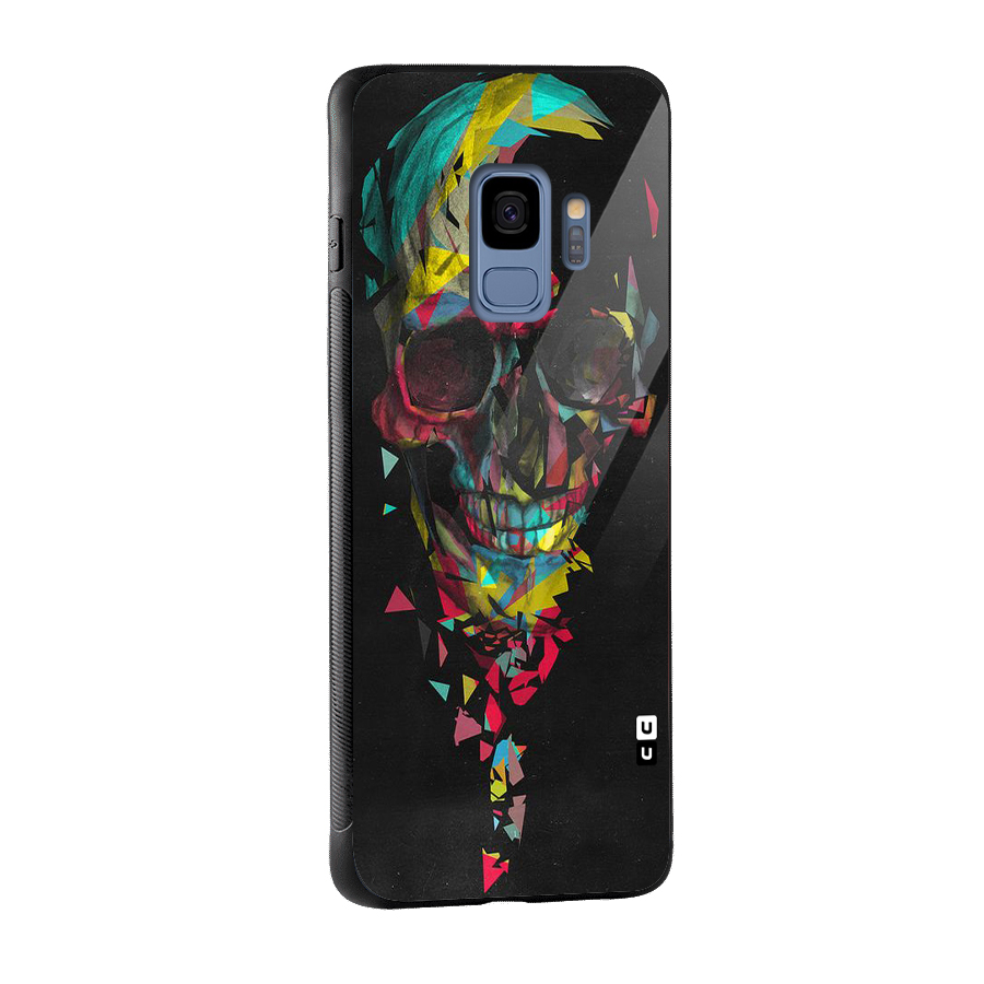 Colored Skull Shred Glass Back Case for Galaxy S9