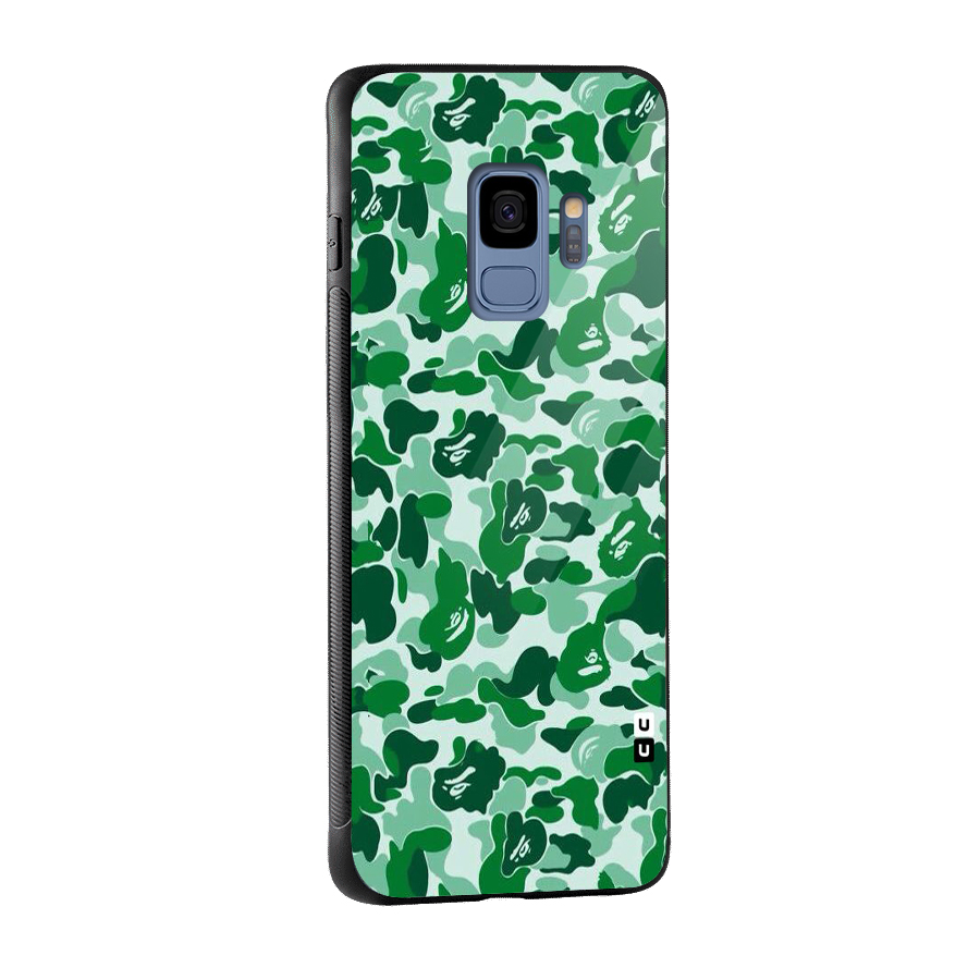 Colorful Camouflage Glass Back Case for Galaxy S9