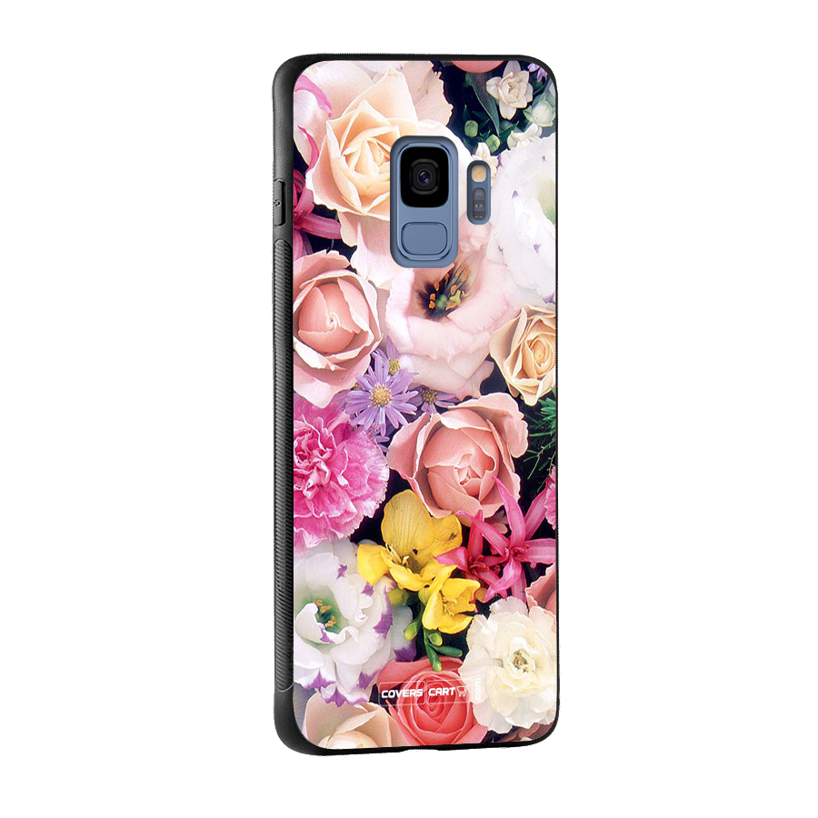 Colorful Roses Glass Back Case for Galaxy S9
