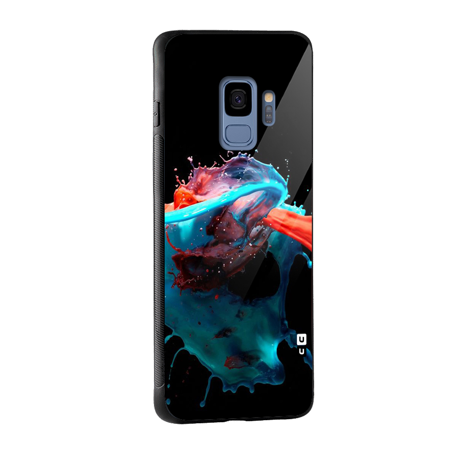 Colour War Glass Back Case for Galaxy S9