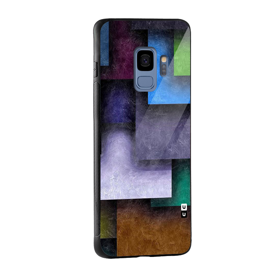 Concrete Squares Glass Back Case for Galaxy S9