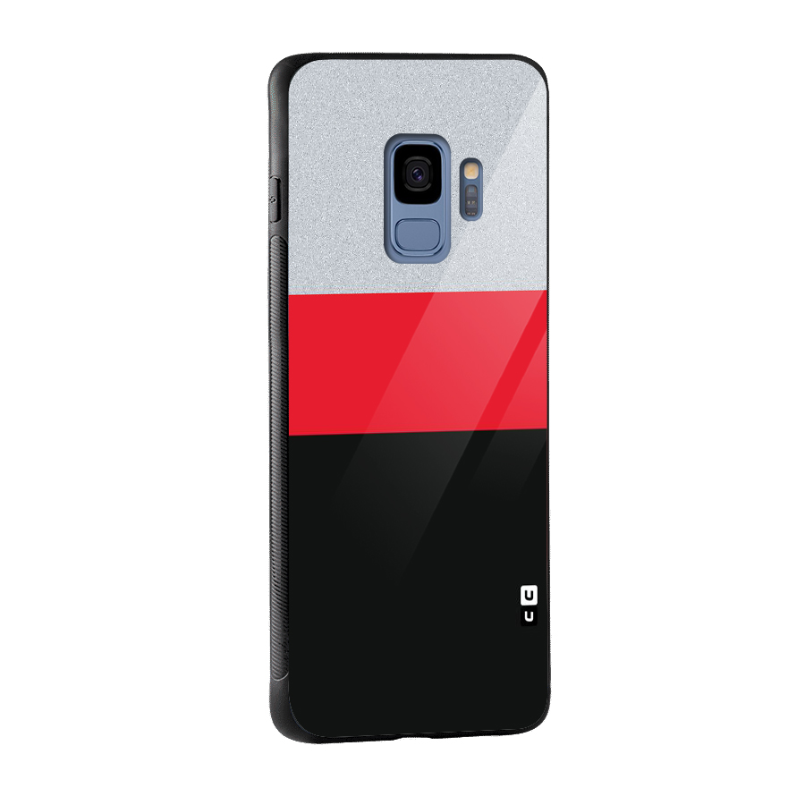Cool Melange Stripe Glass Back Case for Galaxy S9