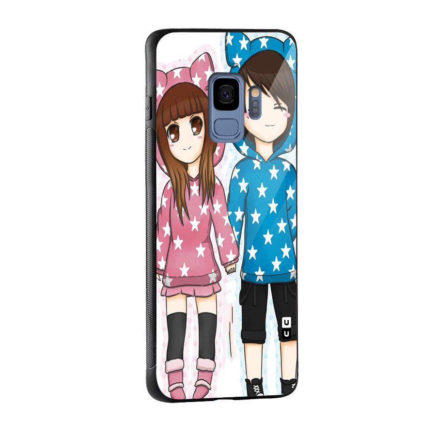 Couple In Stars Glass Back Case for Galaxy S9