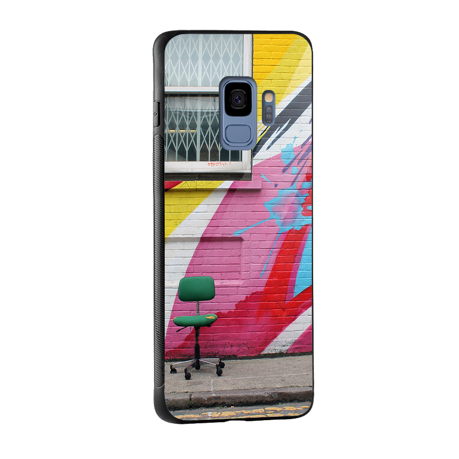 Creative Wall Art Glass Back Case for Galaxy S9