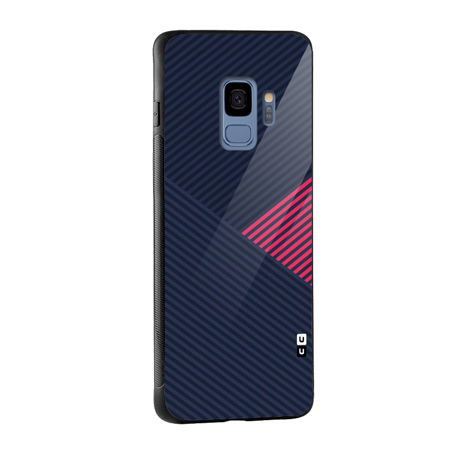 Criscros Stripes Glass Back Case for Galaxy S9