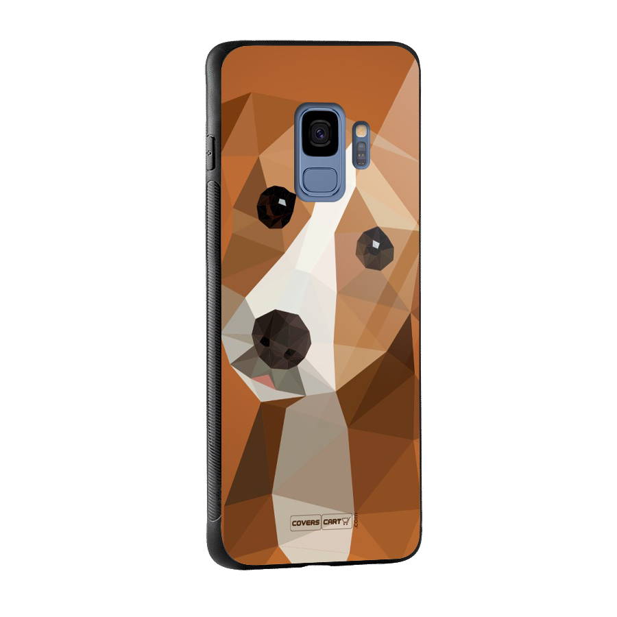 Cute Dog Glass Back Case for Galaxy S9