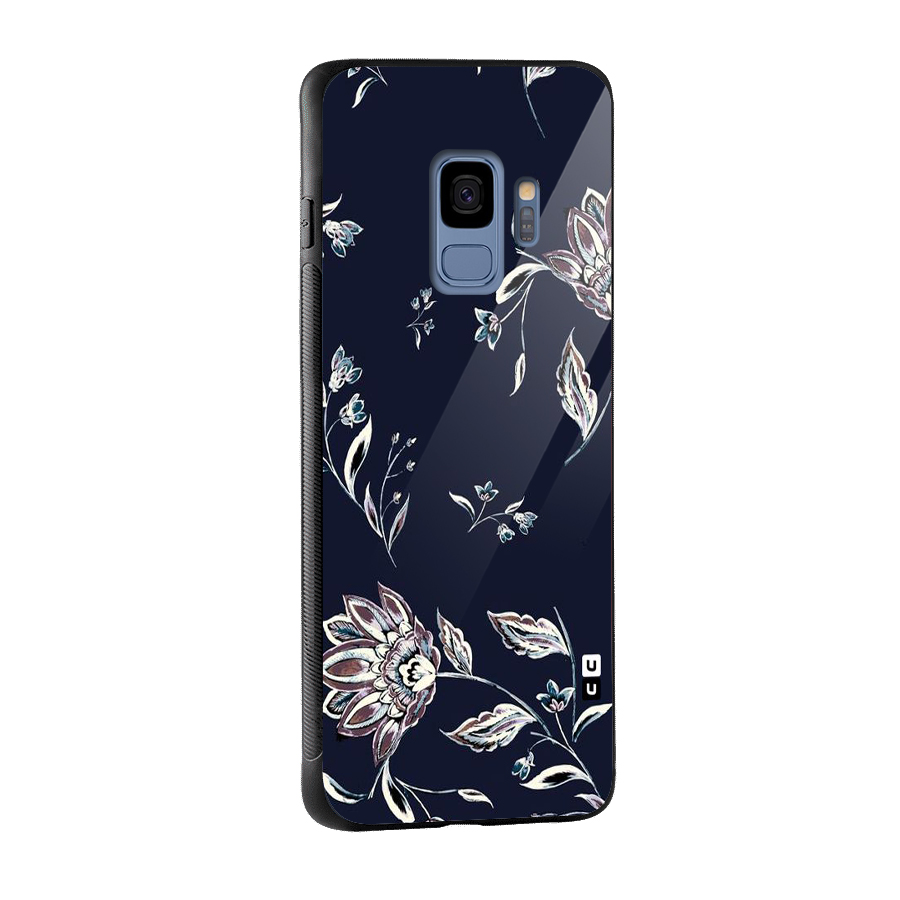 Dark Petals Glass Back Case for Galaxy S9