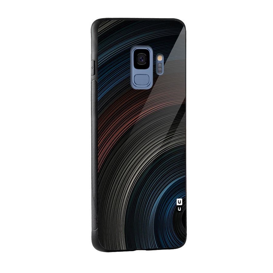 Dark Shade Swirls Glass Back Case for Galaxy S9