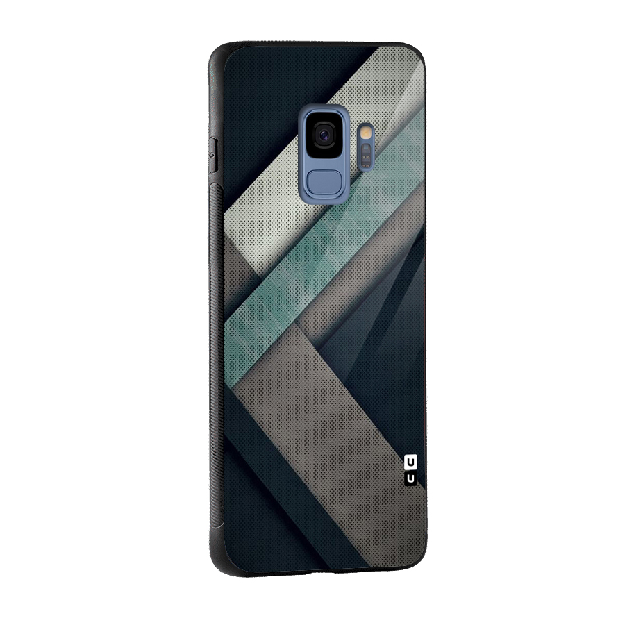 Dark Stripes Glass Back Case for Galaxy S9