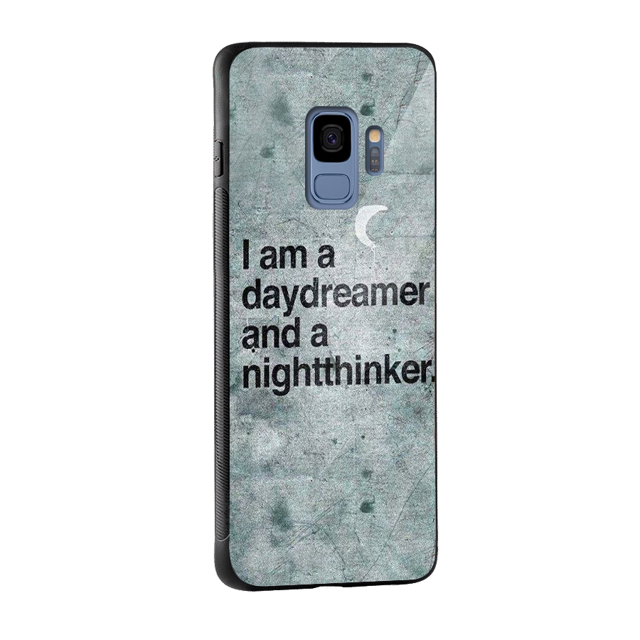 Day Dreamer Night Thinker Glass Back Case for Galaxy S9