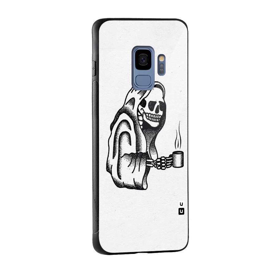 Dead But Coffee Glass Back Case for Galaxy S9