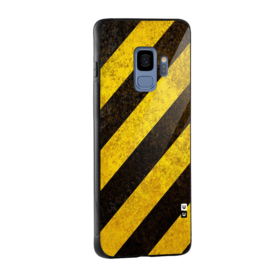 Diagonal Road Pattern Glass Back Case for Galaxy S9