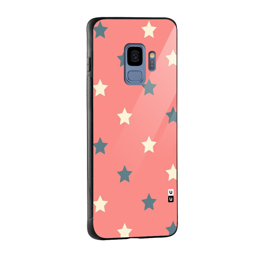 Diagonal Stars Glass Back Case for Galaxy S9