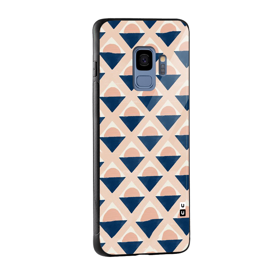 Diamond Circle Pattern Glass Back Case for Galaxy S9
