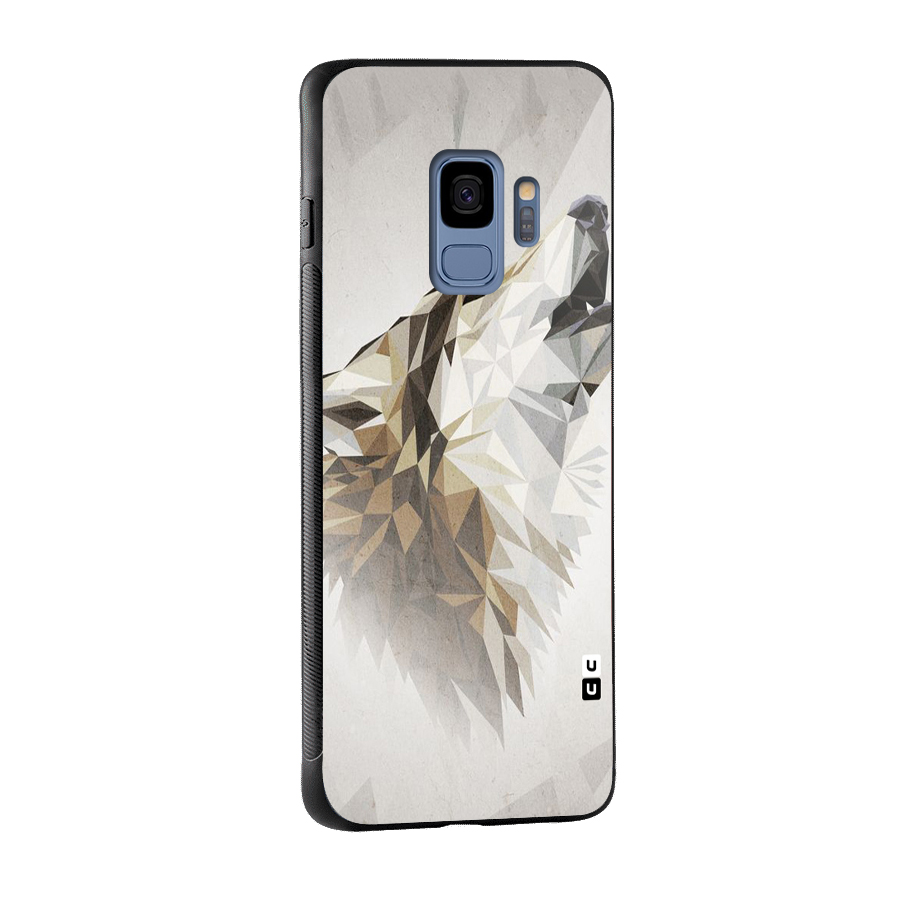 Diamond Wolf Glass Back Case for Galaxy S9