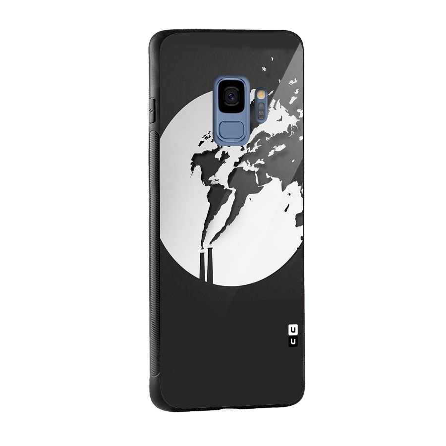 Disorted Design Black Glass Back Case for Galaxy S9