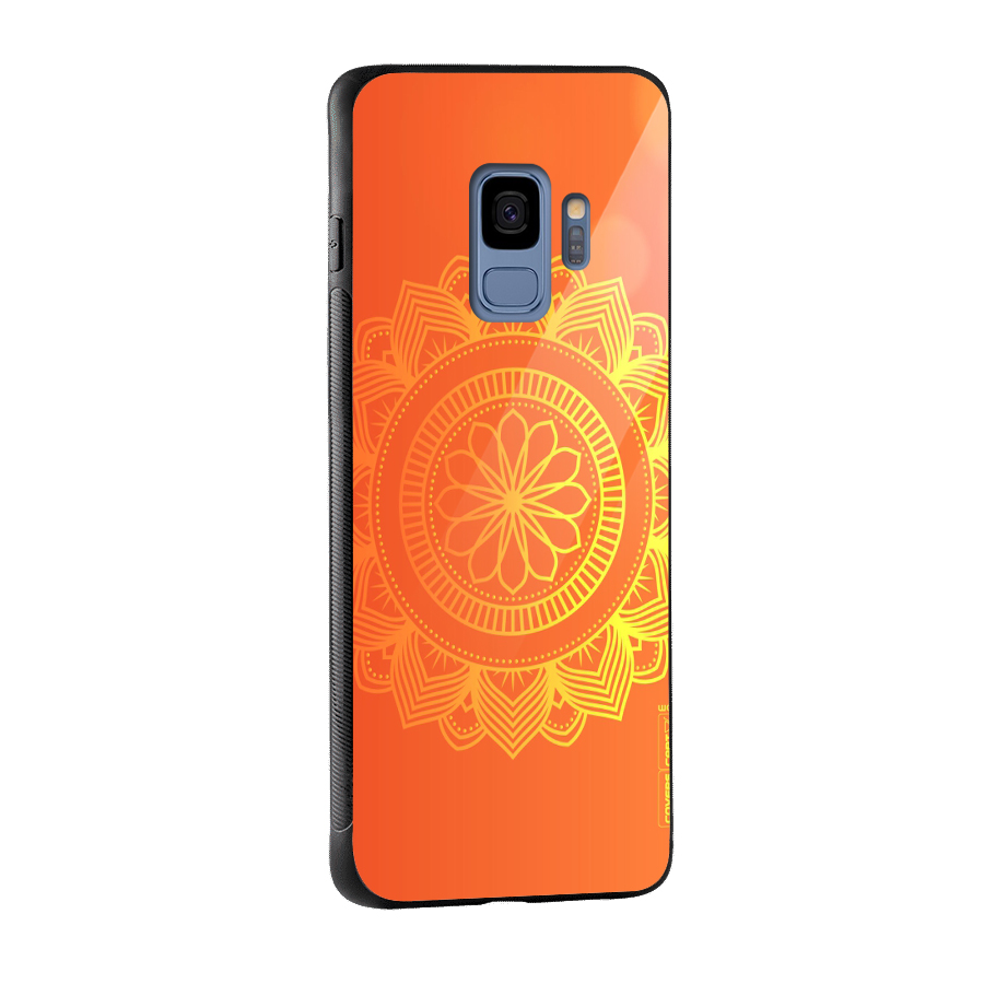 Diwali Rangoli Glass Back Case for Galaxy S9
