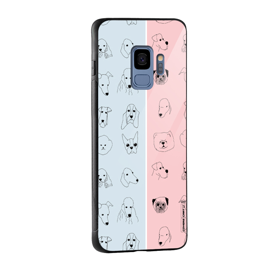 Dog Cat And Cow Glass Back Case for Galaxy S9