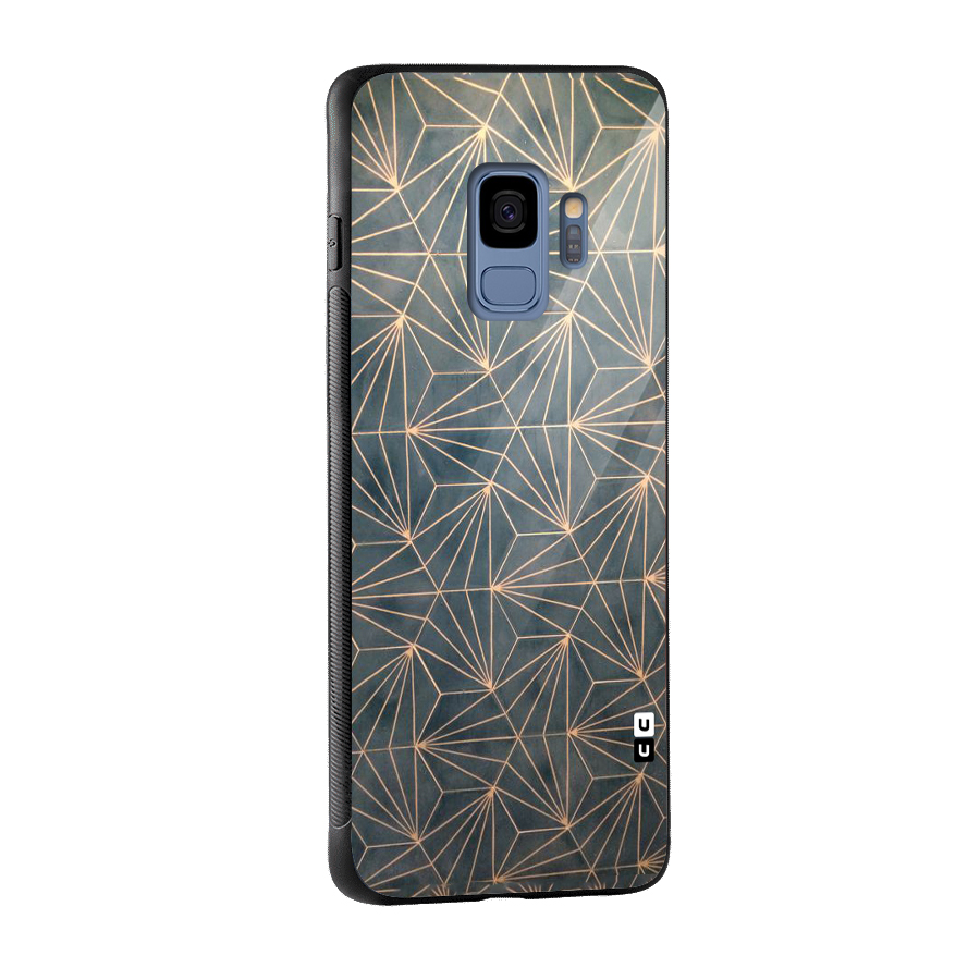 Dotted Lines Pattern Glass Back Case for Galaxy S9