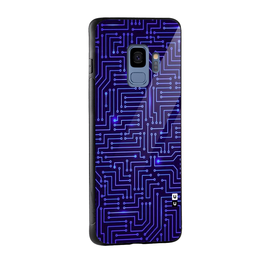Dotting Lines Glass Back Case for Galaxy S9