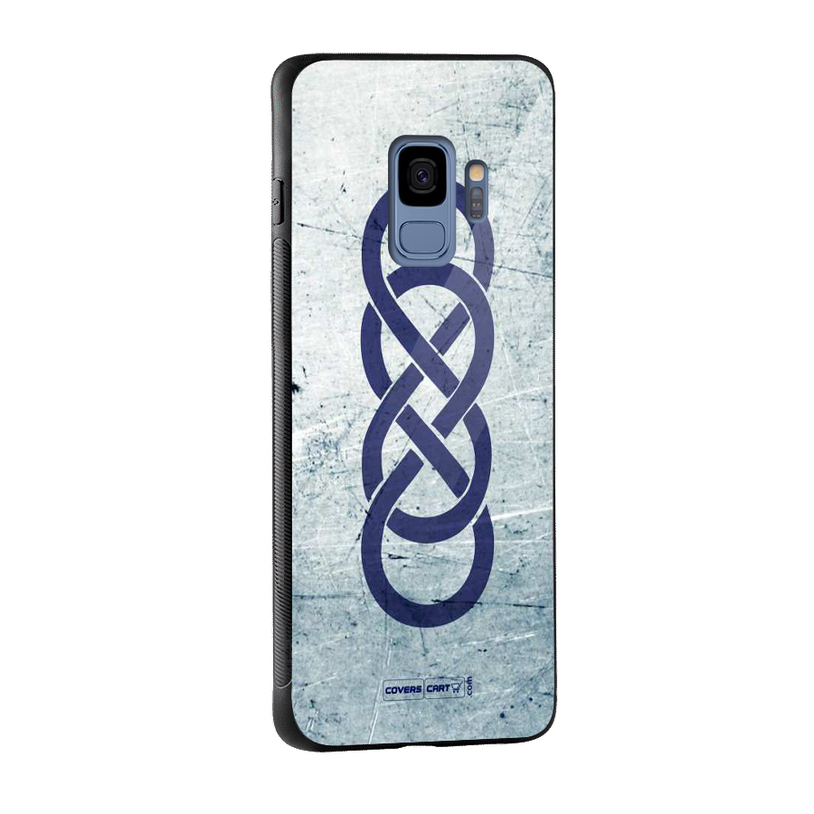 Double Infinity Rough Glass Back Case for Galaxy S9