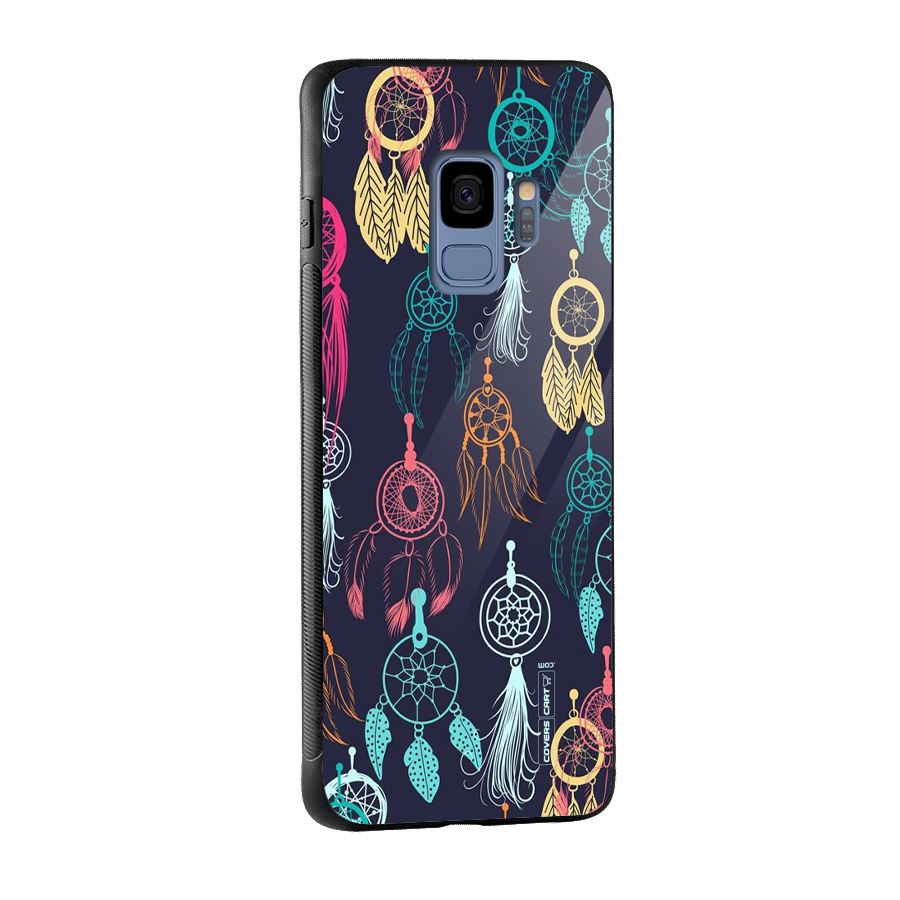 Dream Catcher Pattern Glass Back Case for Galaxy S9