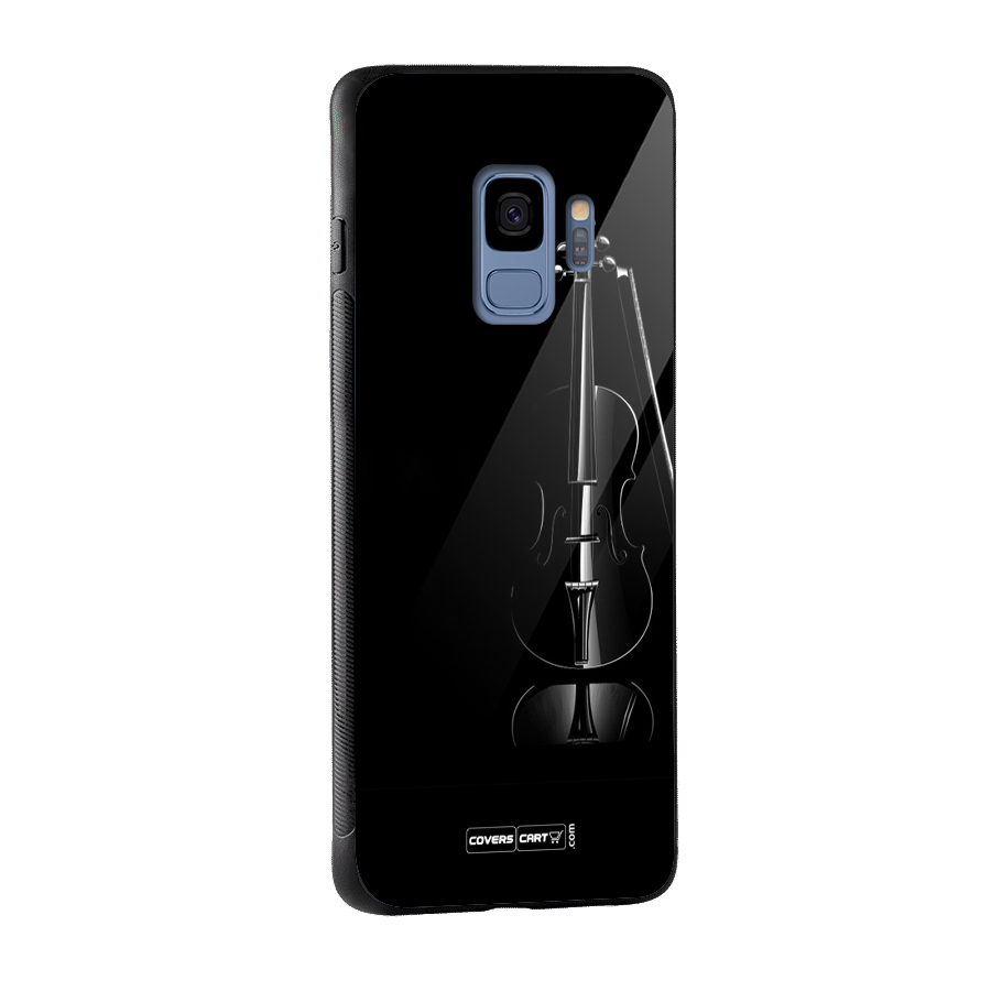 Elegant Violin Glass Back Case for Galaxy S9