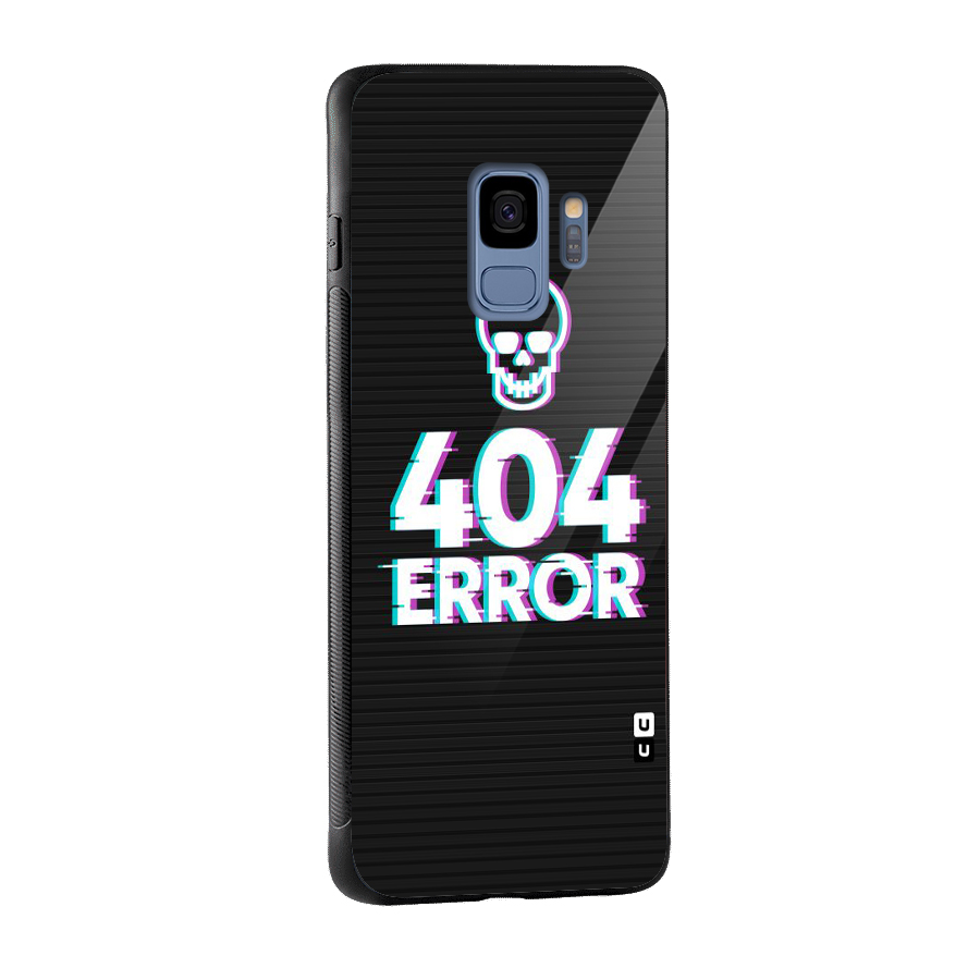 Error 404 Skull Glass Back Case for Galaxy S9