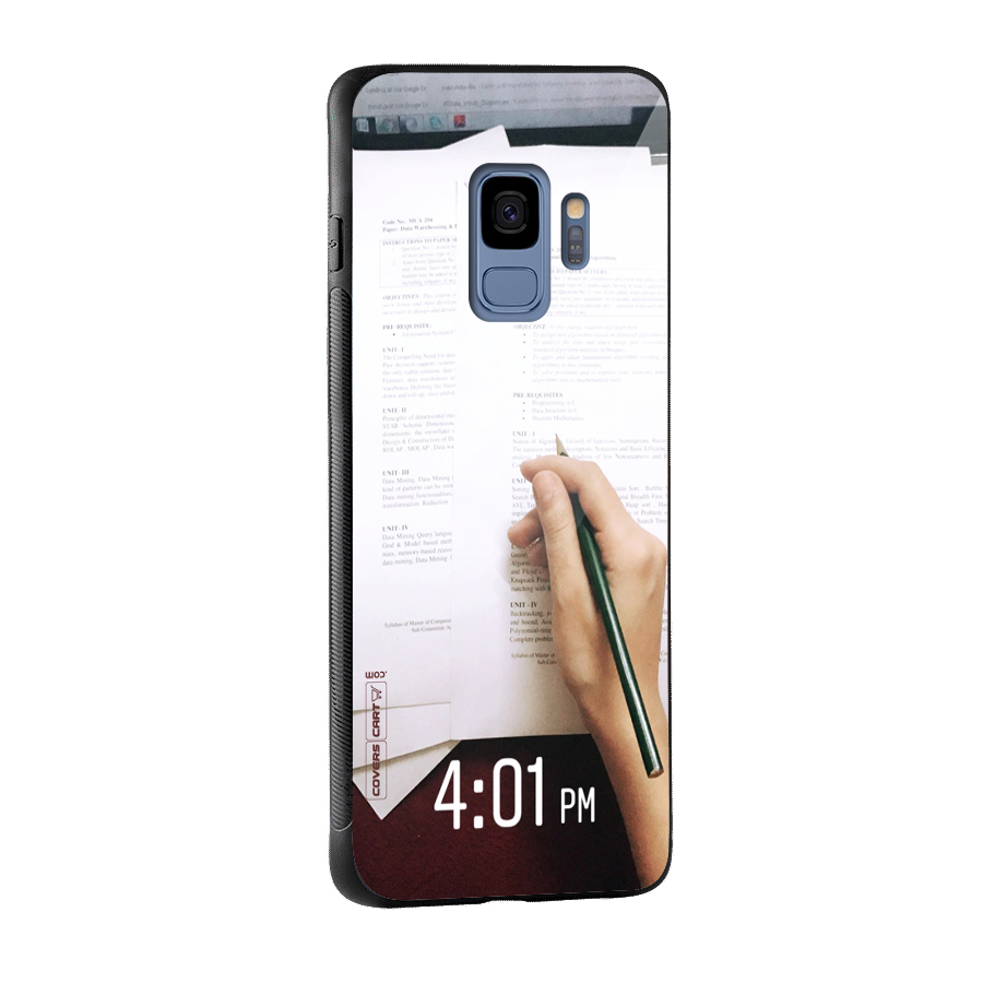 Exam Time Blues Glass Back Case for Galaxy S9