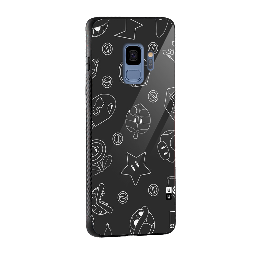 Face Mishchief Glass Back Case for Galaxy S9