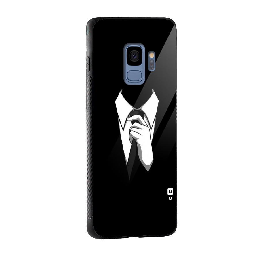 Faceless Gentleman Glass Back Case for Galaxy S9