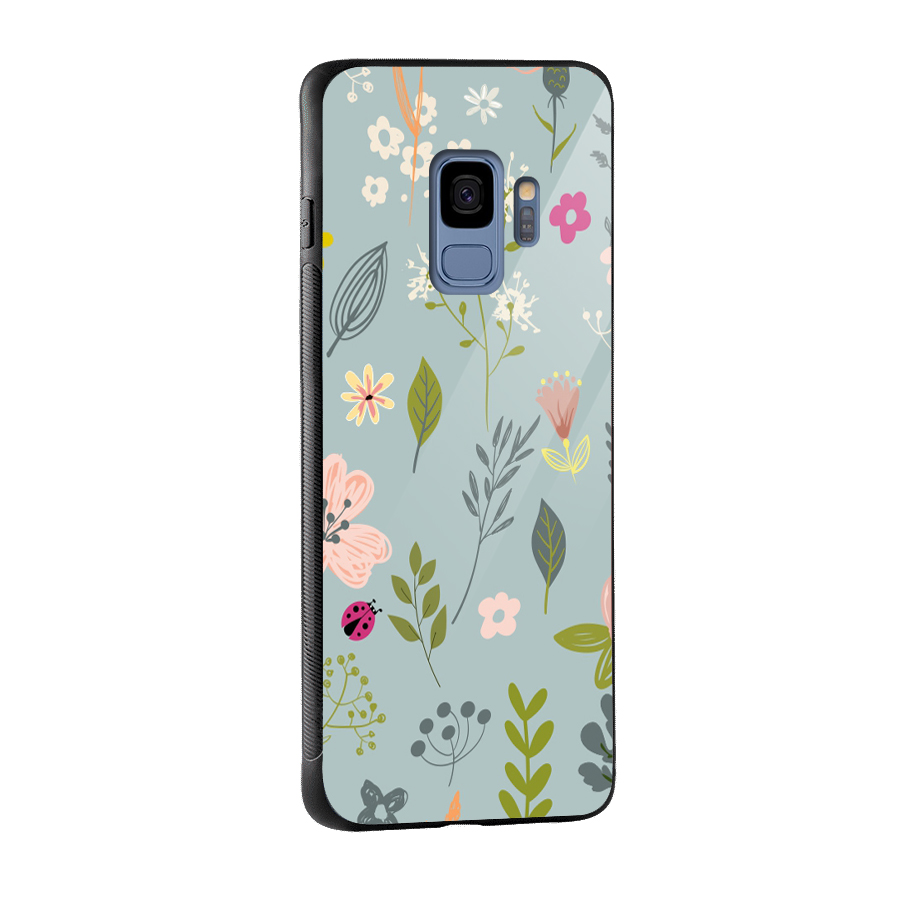 Flawless Flowers Glass Back Case for Galaxy S9