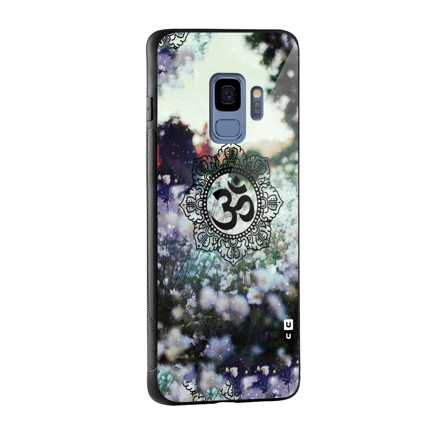 Floral Pray Glass Back Case for Galaxy S9