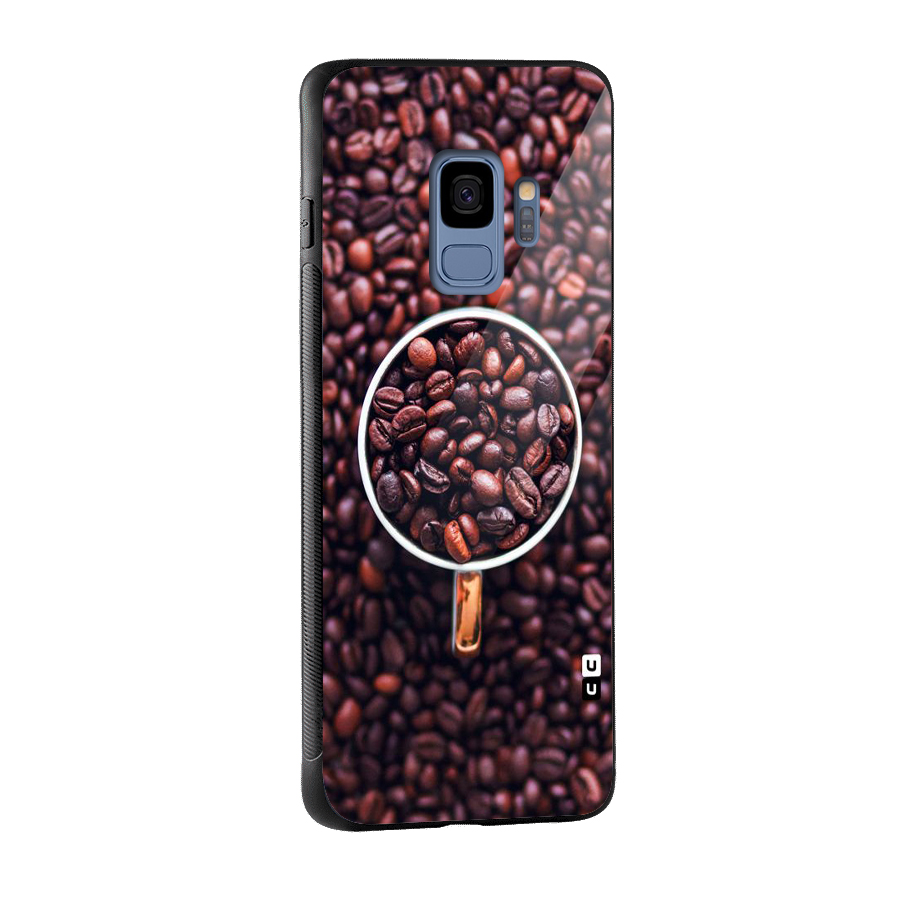 Focus Coffee Beans Glass Back Case for Galaxy S9