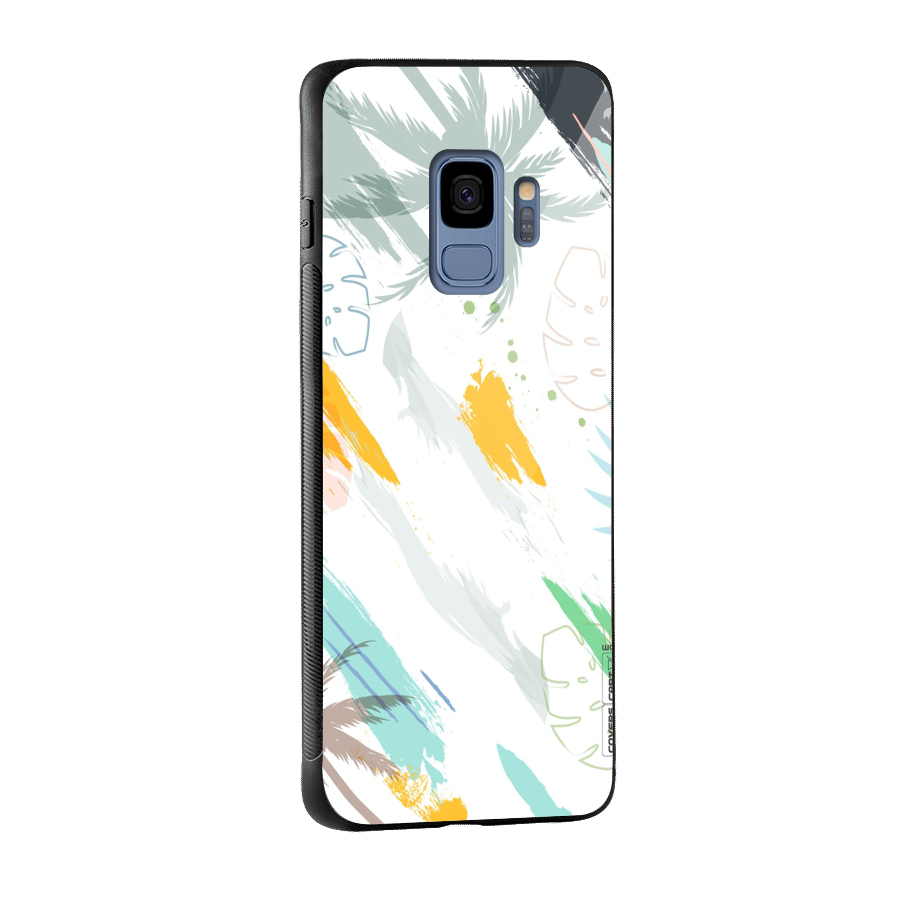 Fresh Colors Splash Glass Back Case for Galaxy S9