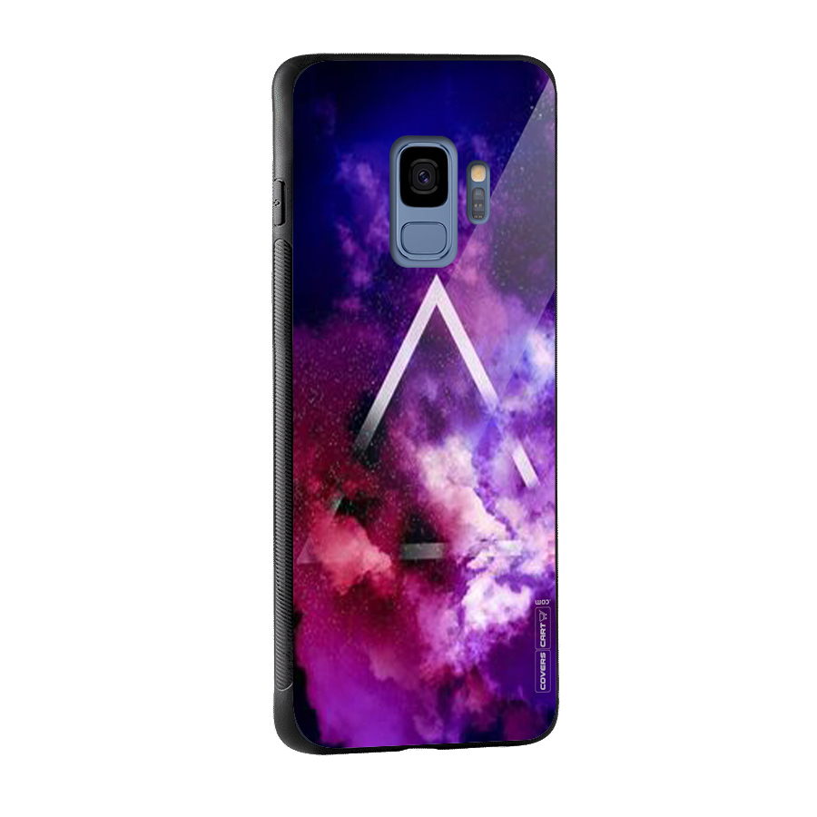 Galaxy Smoke Hues Glass Back Case for Galaxy S9