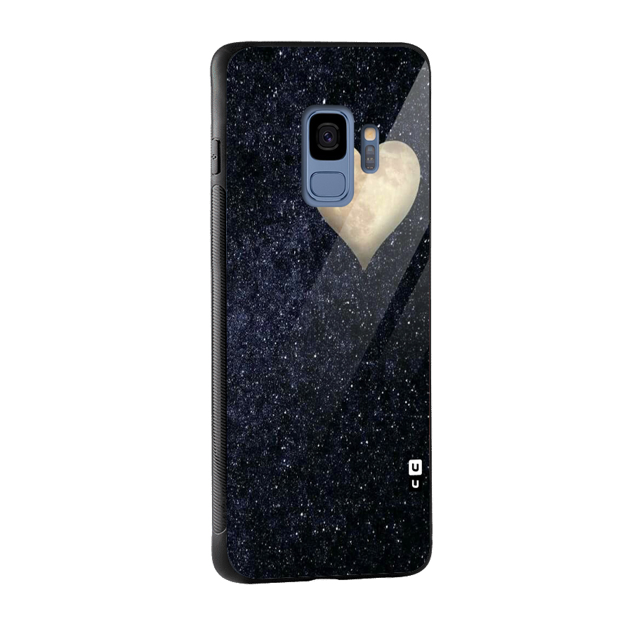 Galaxy Space Heart Glass Back Case for Galaxy S9