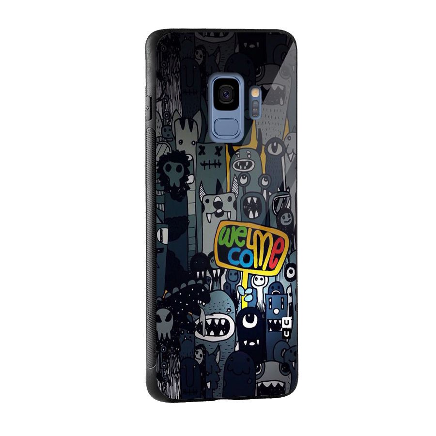 Ghost Welcome Glass Back Case for Galaxy S9