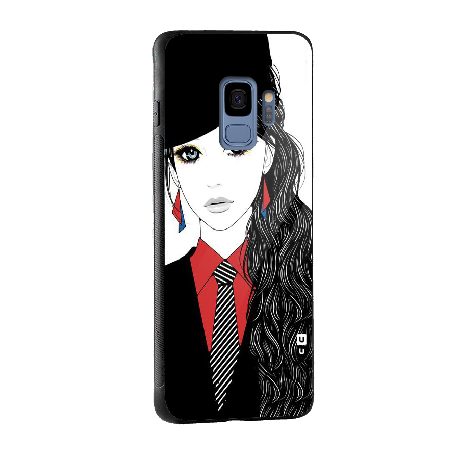 Girl Tie Glass Back Case for Galaxy S9
