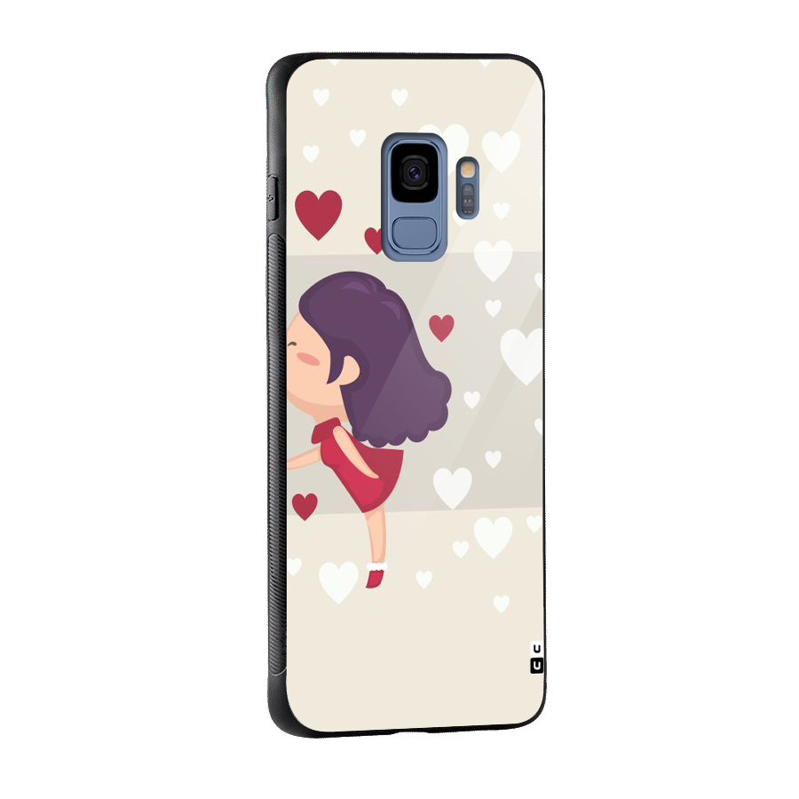Girl in Love Glass Back Case for Galaxy S9