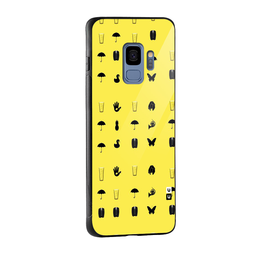 Glass Pattern Glass Back Case for Galaxy S9