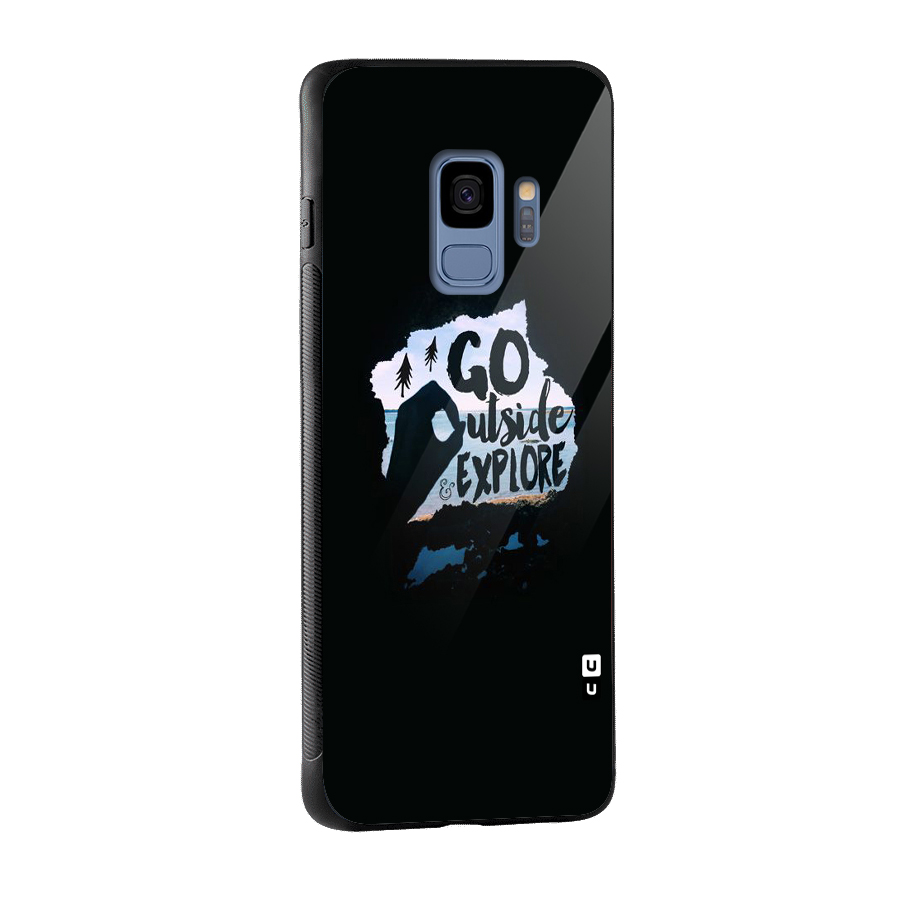Go Outside Glass Back Case for Galaxy S9