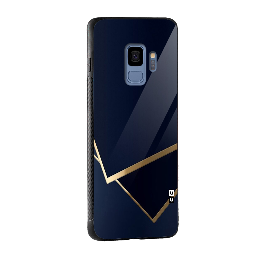 Gold Corners Glass Back Case for Galaxy S9